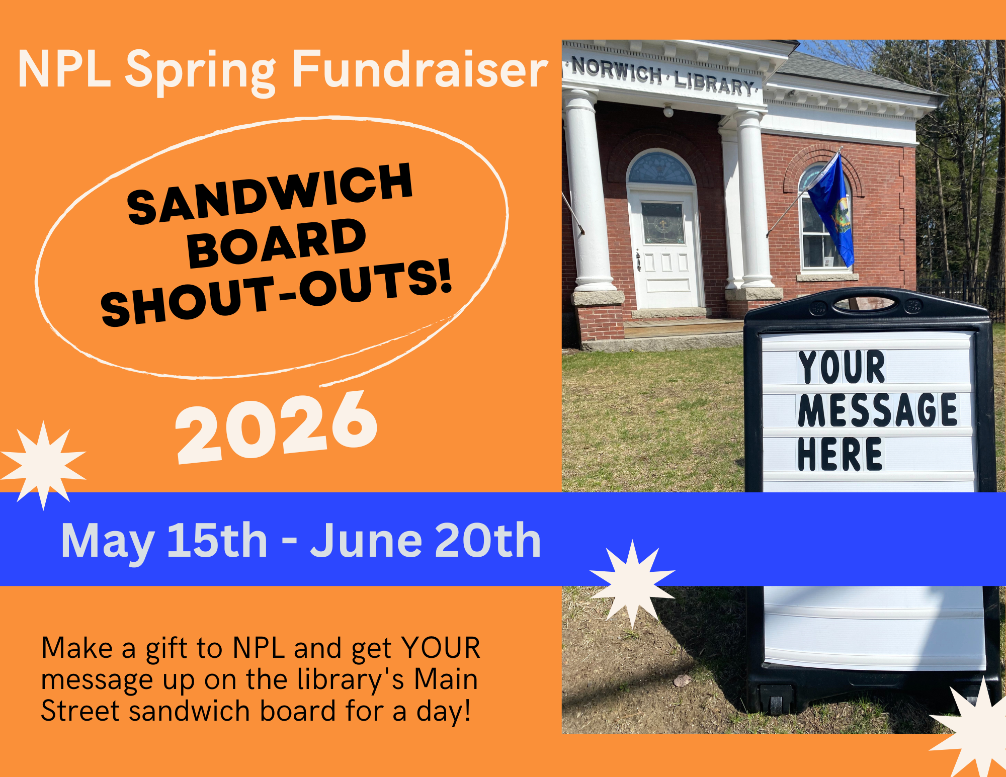 Sandwich Board Shout-Outs